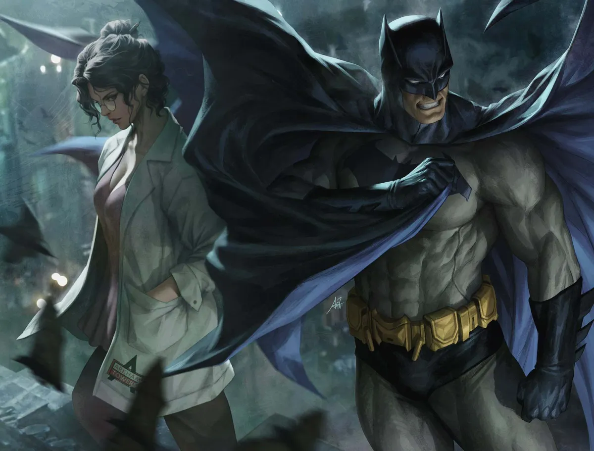 Бэтмен злится рядом с девушкой в комиксах DC